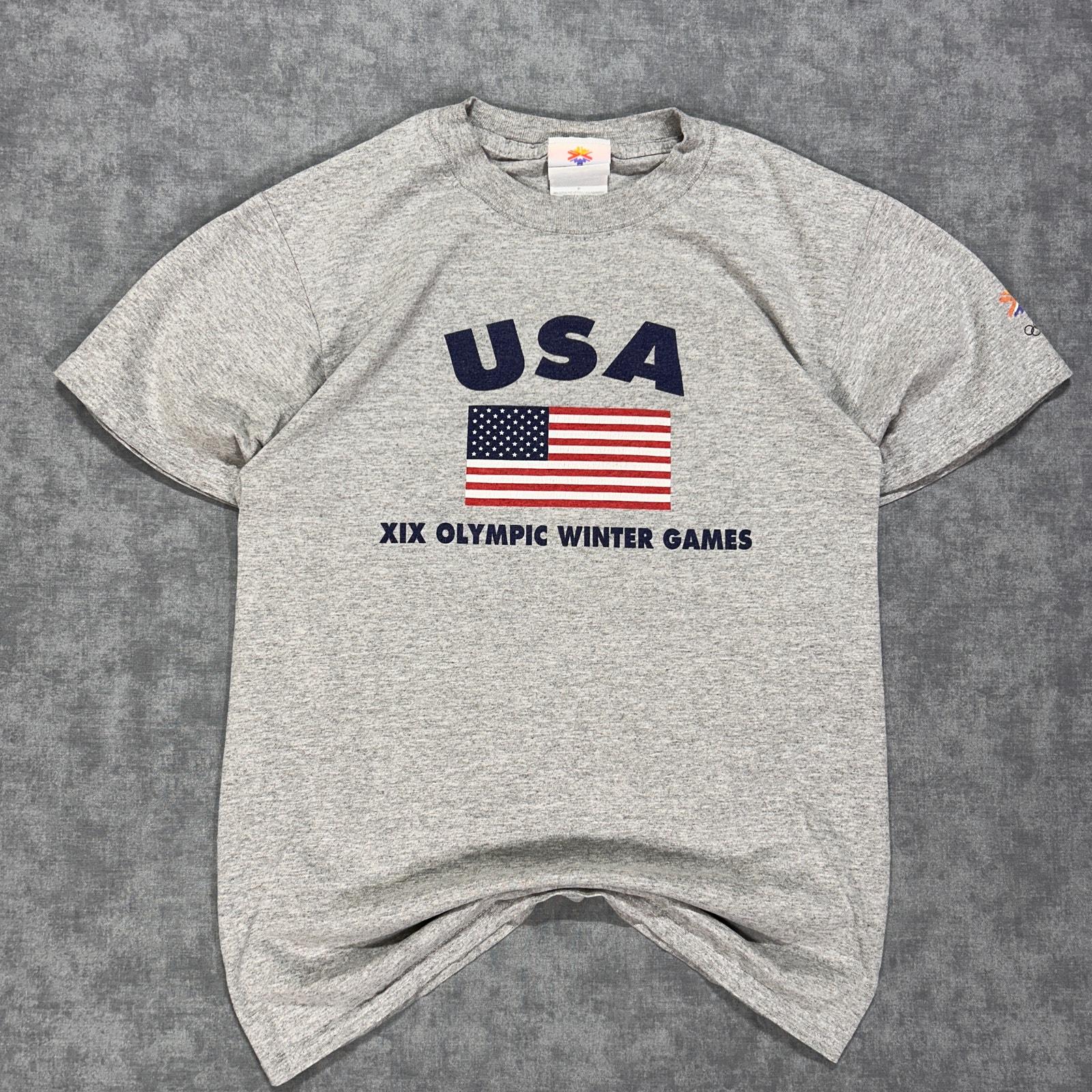 Salt Lake Olympics 2002 Merchandise Xix Winter Games Casual Tshirt Mens Small